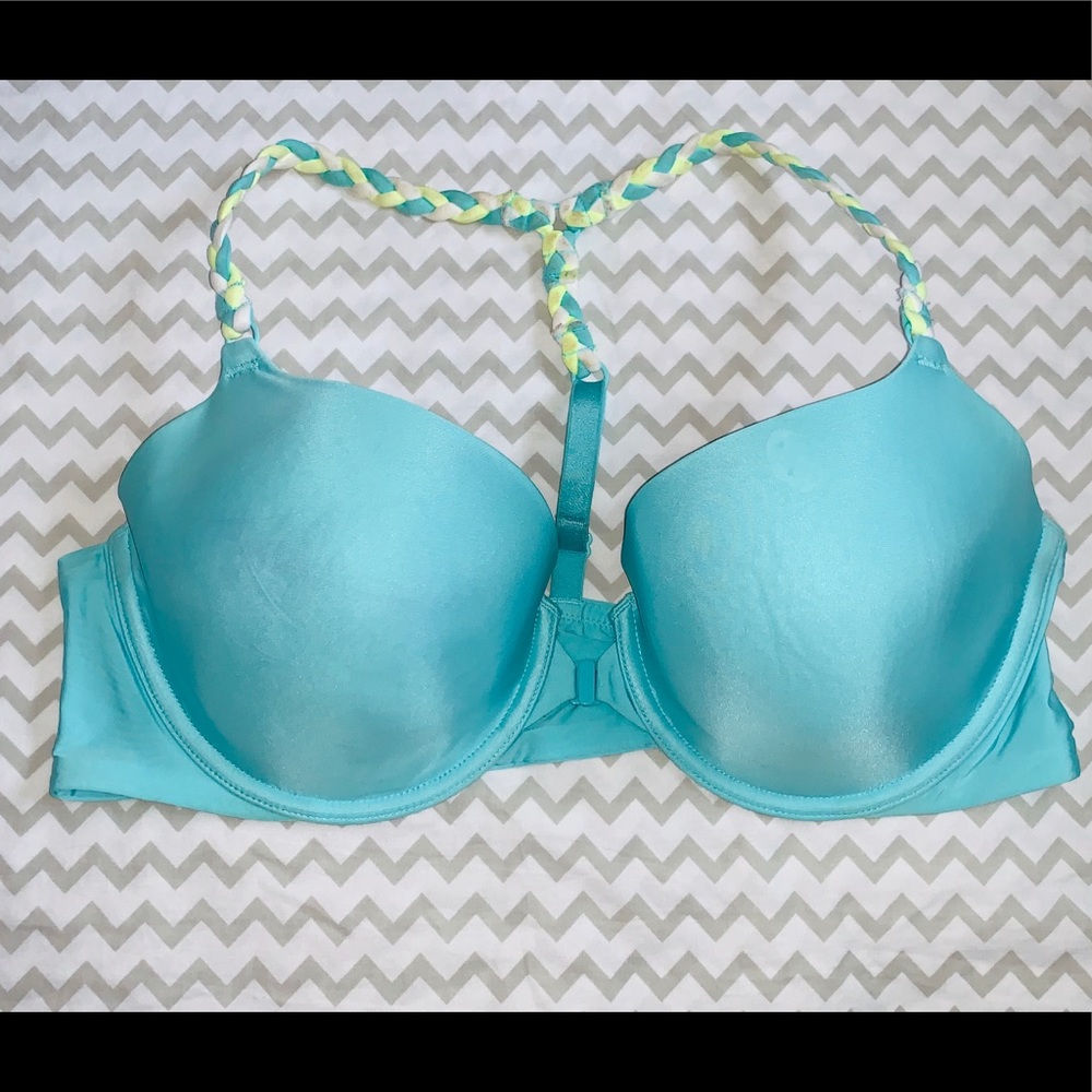 Victoria’s Secret Braided Strap Teal Push Up Bra